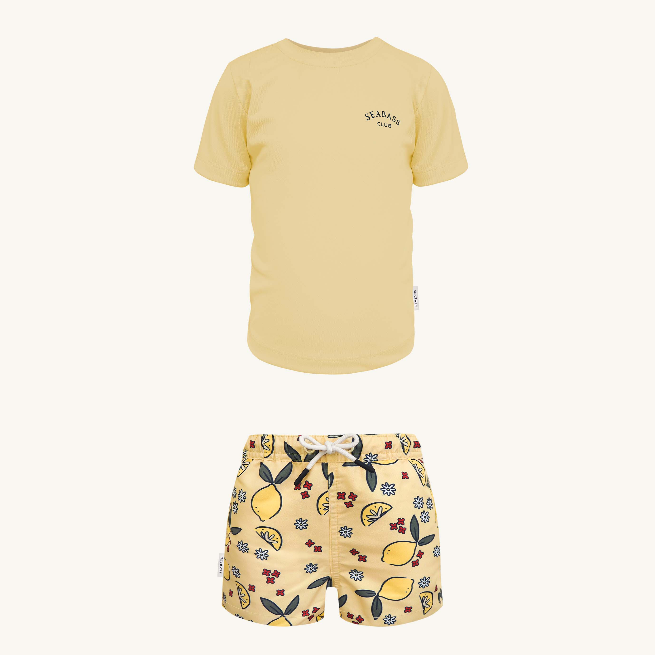 Conjunto de baño UV - Bañador Amalfi y Camiseta Amarilla