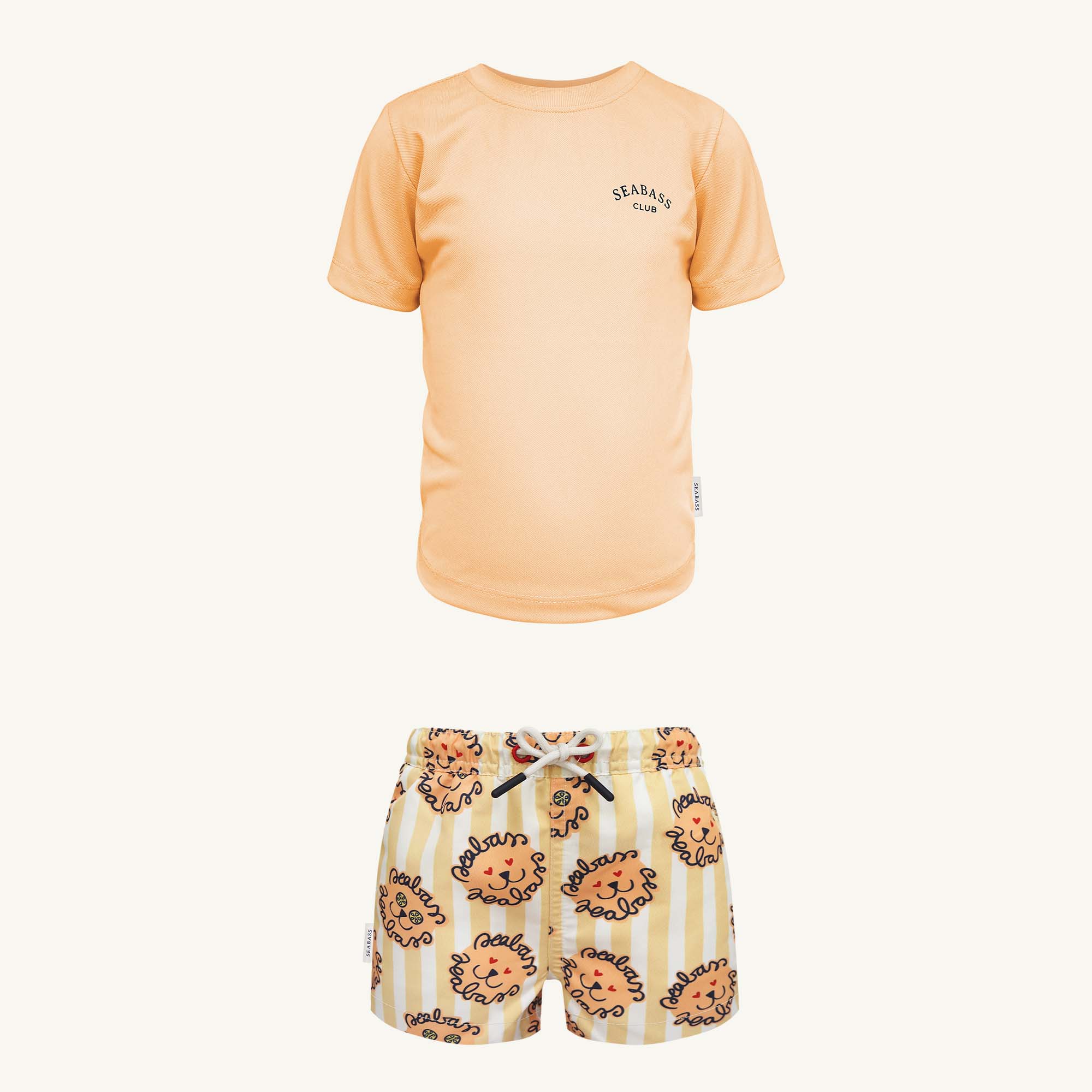 UV Swim Set - Short Leone and T-Shirt Cantaloupe