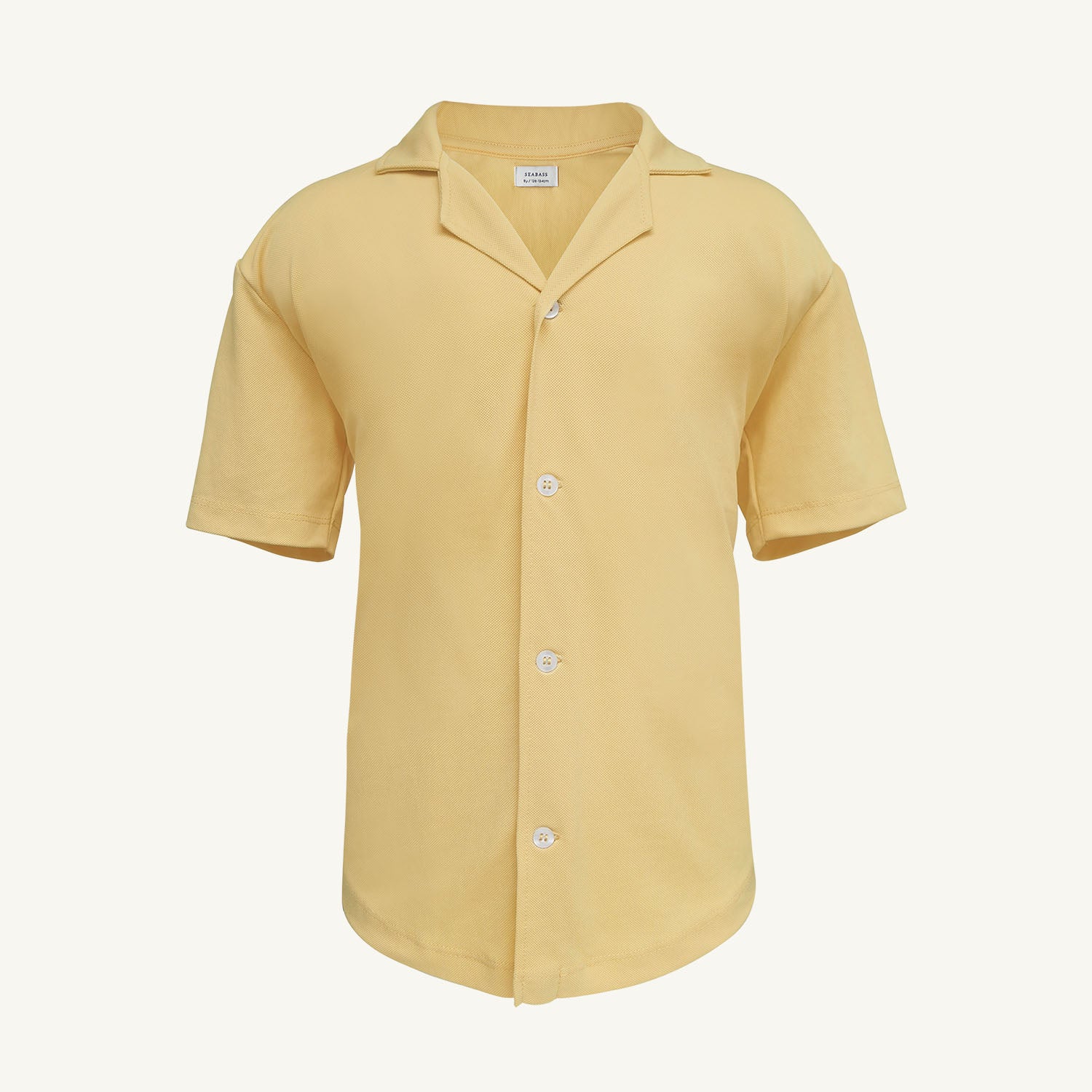 Männer UV Hemd Kurzarm mit UV-Schutz - Weiches Gelb