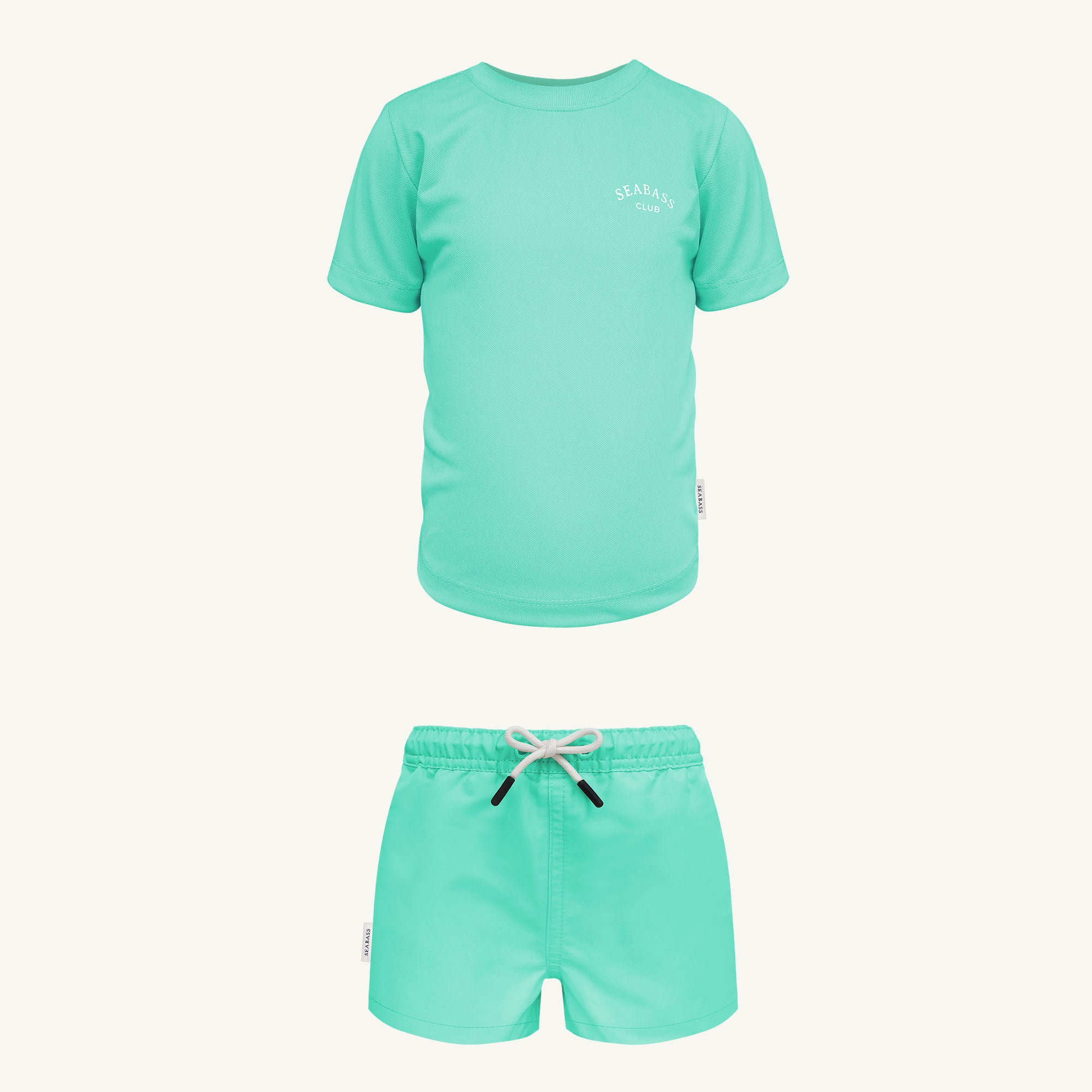 UV Schwimmset - Badeshort und T-Shirt Mintgrün