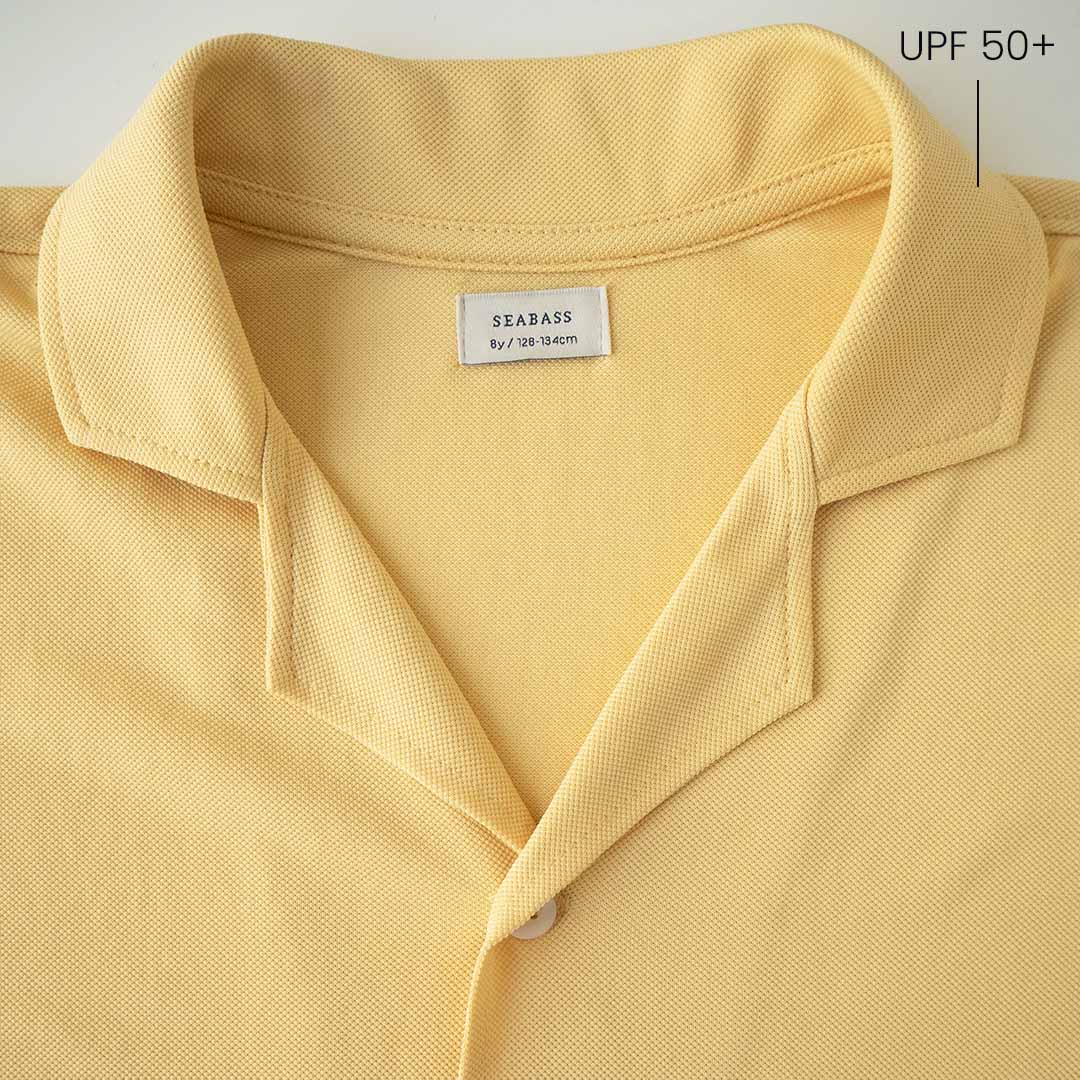 Camisa corta de hombre con protección solar - amarillo 