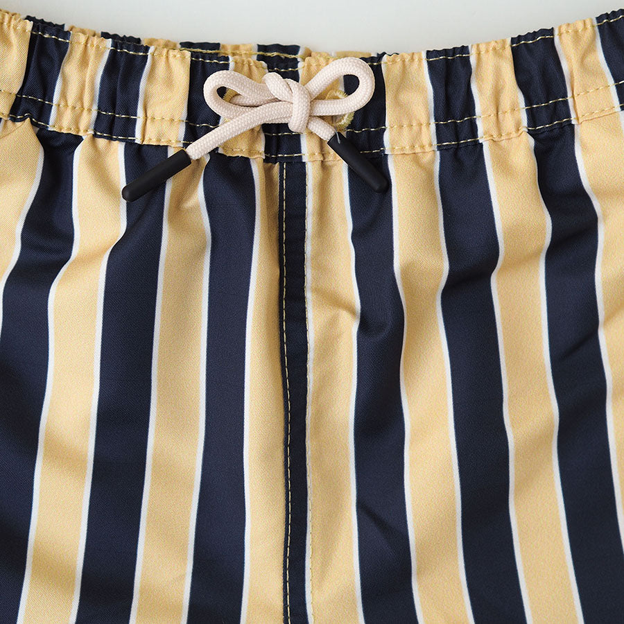 Boy UV Swim Short Sorrento - navy yellow stripes