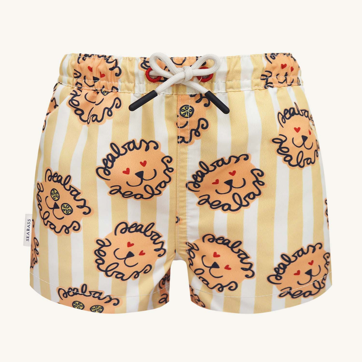 Boy UV Swim Short Leone - lion yellow stripes