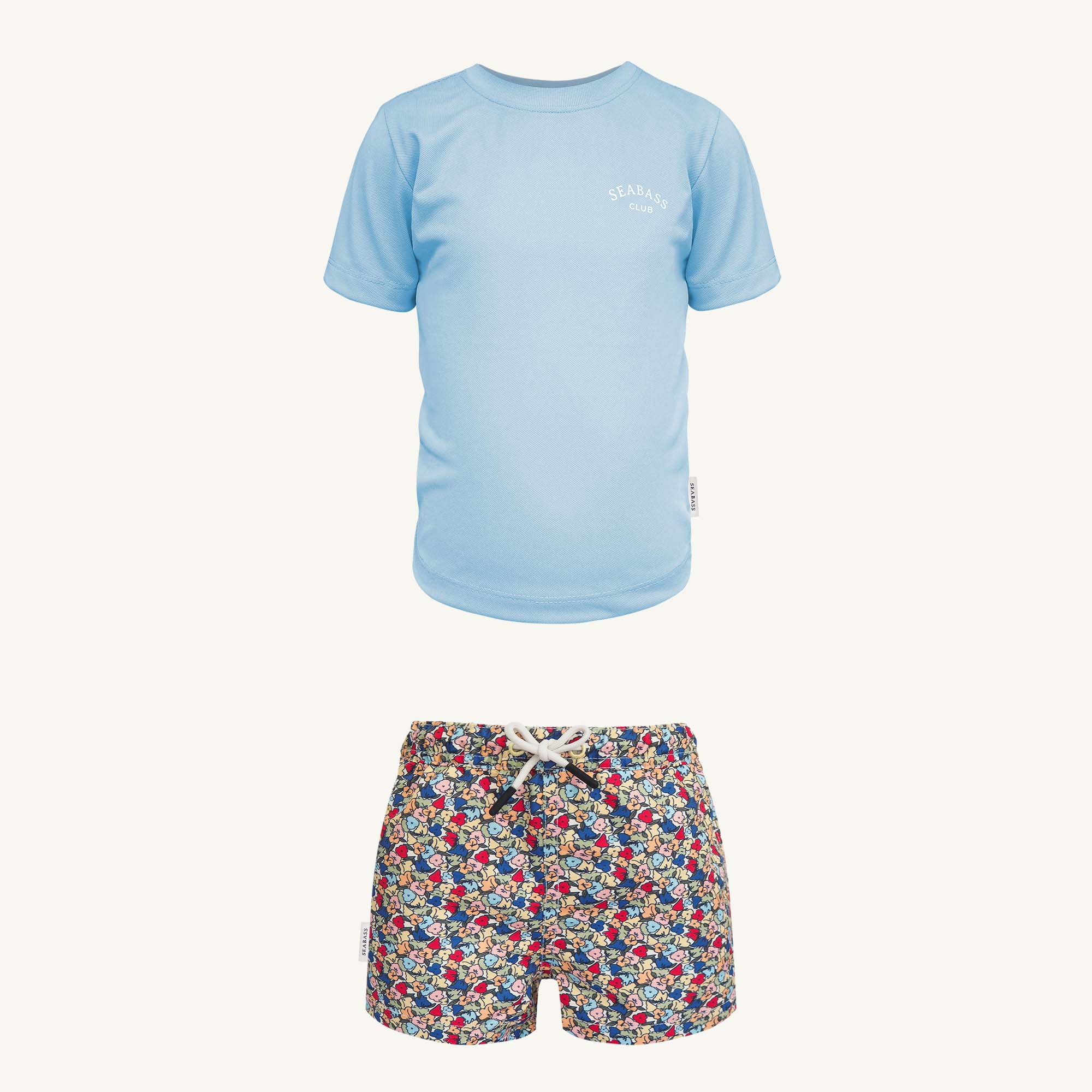 UV Zwem Set - Zwembroek Valencia en T-Shirt Lichtblauw
